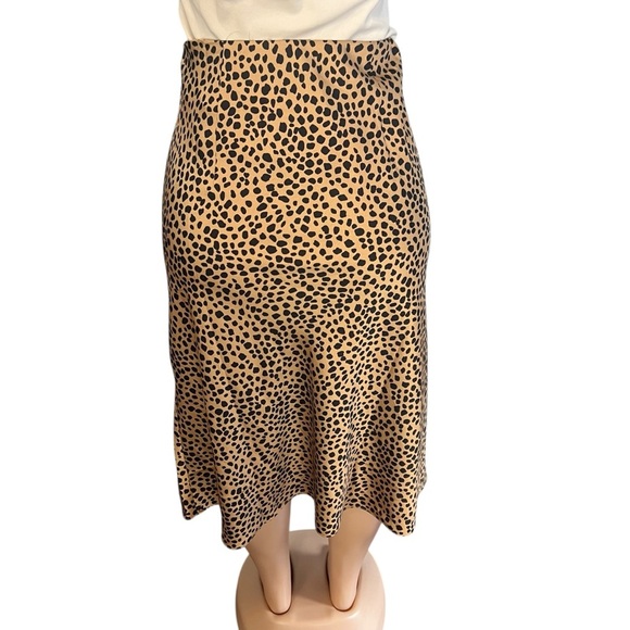 Loft Leopard Print Midi Skirt Satin - Picture 7 of 9